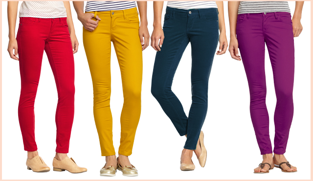 old navy colored jeans