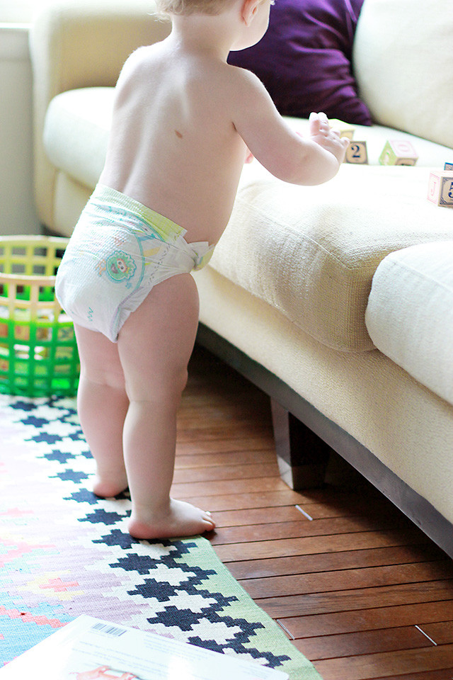 This is 18 months old: Toddler who loves to walk, run and climb wearing Pampers Cruisers from Target | A Girl Named PJ