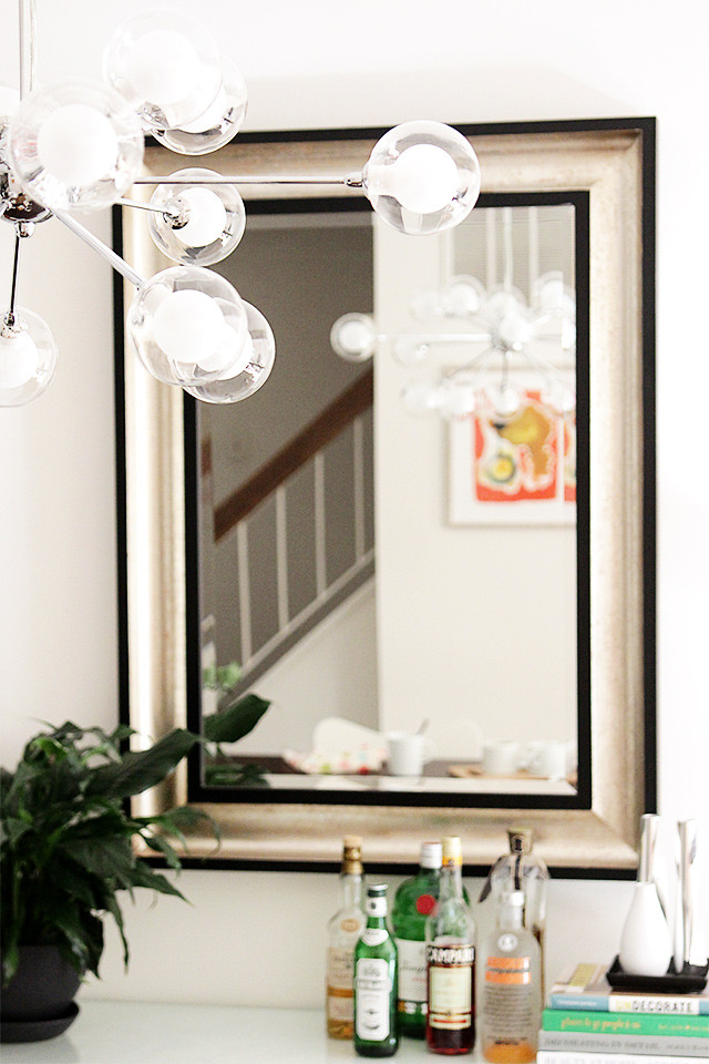 How to decorate a rental: Swap your dining room light fixture for a sputnik chandelier | A Girl Named PJ