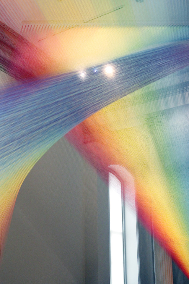 Gabriel Dawe Plexius A1: A rainbow of thread by Gabriel Dawe at The Renwick Gallery Wonder exhibit on A Girl Named PJ