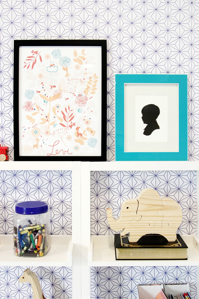 Framed art is an easy way to upgrade a home office. Learn more ways to decorate your desk on A Girl Named PJ.