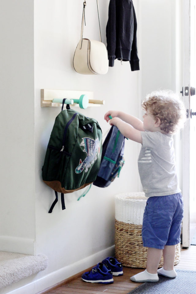 Pack backpacks the night before to make school mornings more manageable with kids. We love these backpacks from Hanna Andersson.