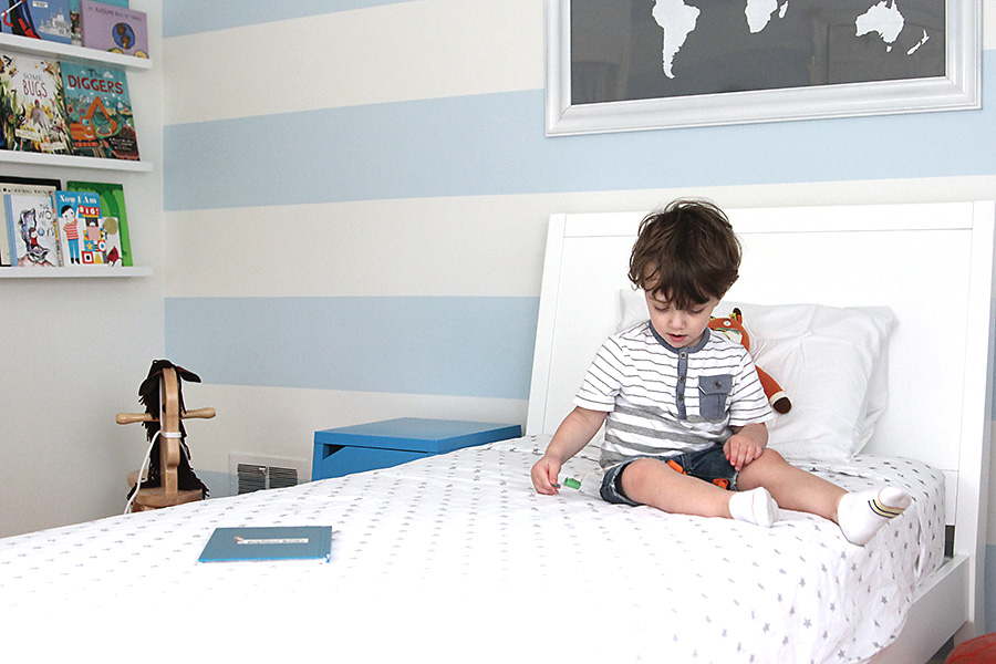 Levi's big boy toddler room. Click through for room tour. | A Girl Named PJ