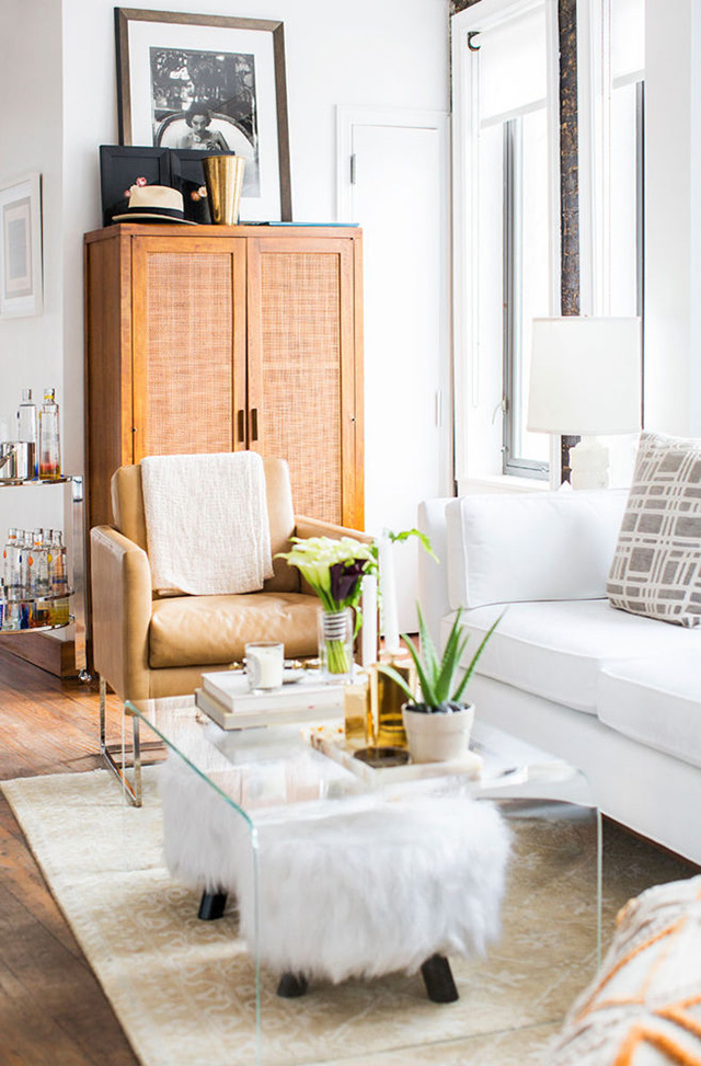 A Girl Named PJ living room inspiration: Clear acrylic coffee tables