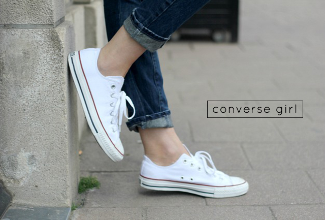 women wearing white converse