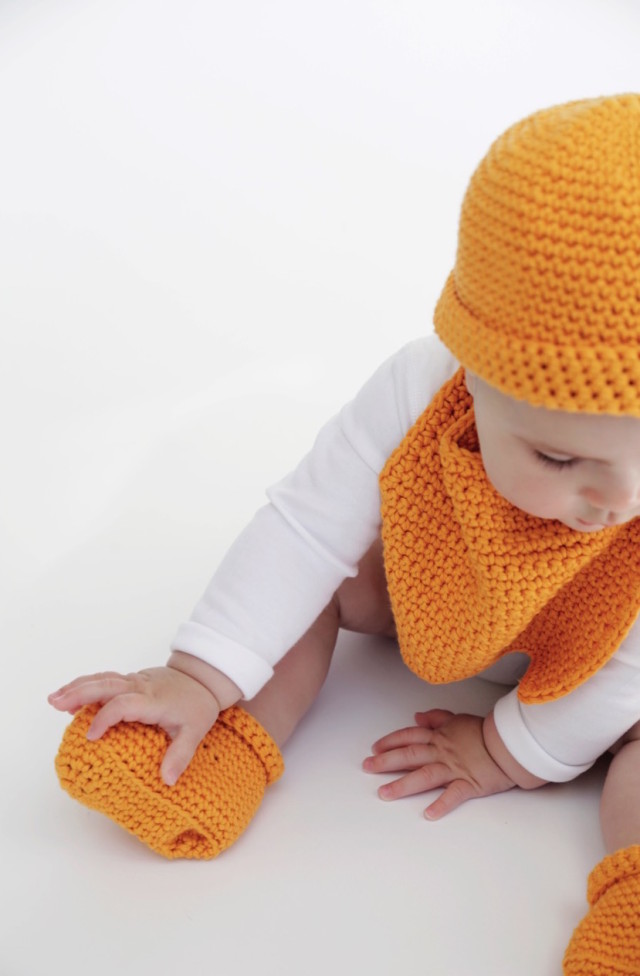 Learn how to crochet a hat, bib, and booties from Wool and the Gang to support Every Mother Counts | A Girl Named PJ