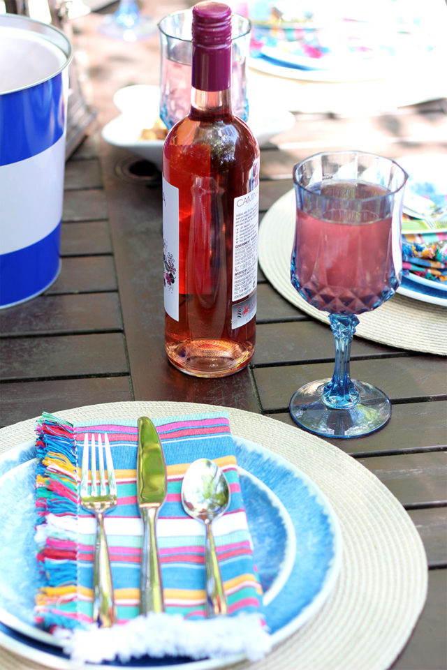 Yes Way Rosé: A Surf Style table setting for an outdoor dinner party with Pier 1 on A Girl Named PJ