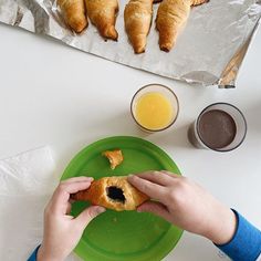 On the first day of #socialdistancing my true love made for me Nutella-filled croissantsyummy!  On the second day of social distancing my true love made for me banana muffins with a crumb topping.  On the third day... Nope. Tomorrow we work from home/homeschool our kids so its cereal for everyone!  #onedaycv #covidquarantine