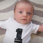 levi’s monthly baby photo (one month old)