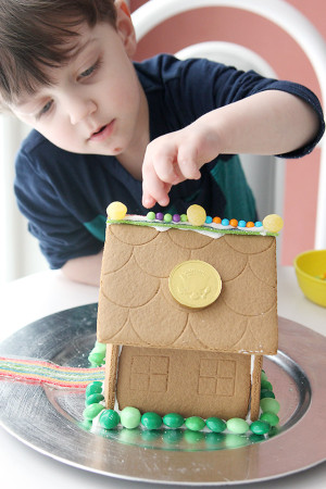 St. Patrick's Day Gingerbread House for Little Leprechauns | A Girl Named PJ